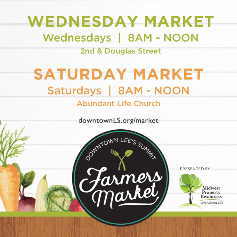 Downtown Lee’s Summit Farmers Market Will Open on Wednesday, April 7